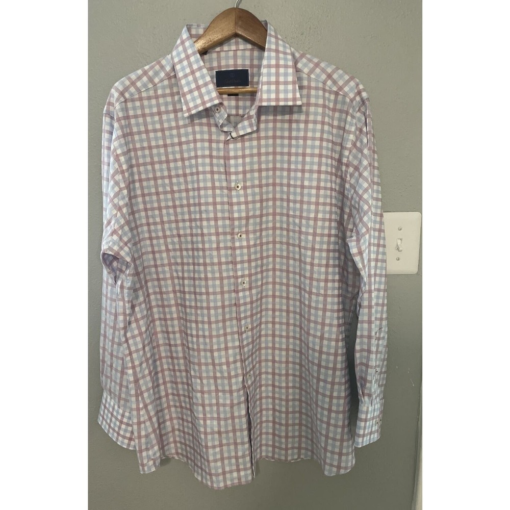 David Donahue mens 18 34/35 Dress Shirt